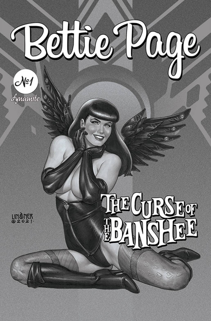 Bettie Page and The Curse of the Banshee #1 (50 Copy Linsner B&W Cover)