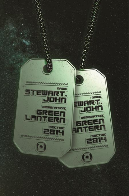 Green Lantern: War Journal #1 (John Stewart Glow-In-The-Dark Dog Tag Card Stock Cover)