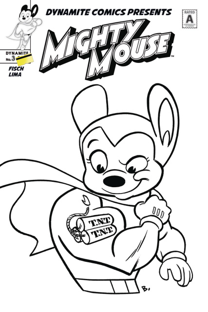 Mighty Mouse #3 (20 Copy Bone B&W Cover)
