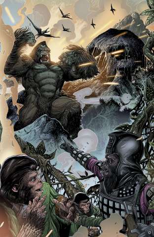 Kong on The Planet of the Apes #2 (Connecting Magno Cover)