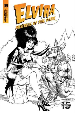 Elvira: Mistress of the Dark #9 (15 Copy Castro B&W Cover)