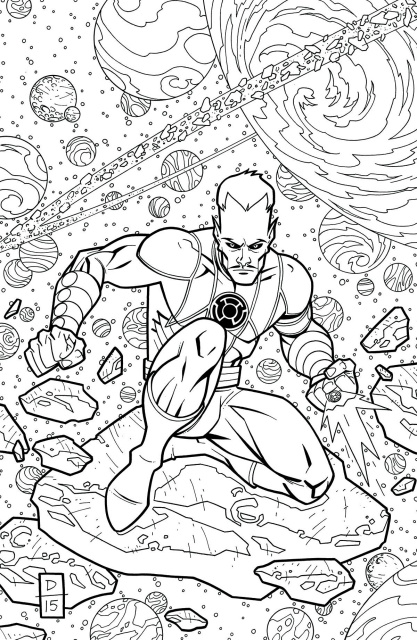 Sinestro #19 (Adult Coloring Book Cover)