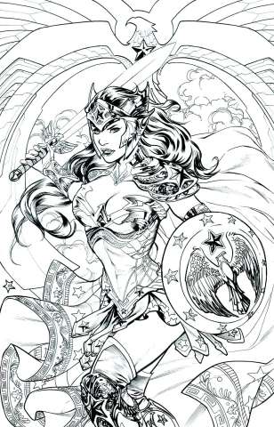 Wonder Woman #48 (Adult Coloring Book Cover)