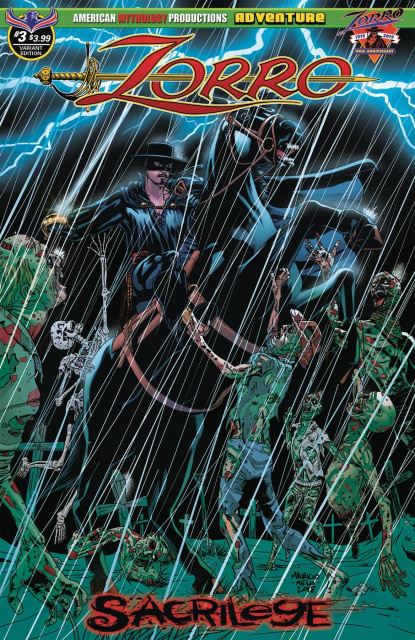 Zorro: Sacrilege #3 (Dead Storm Rising Melo Cover)