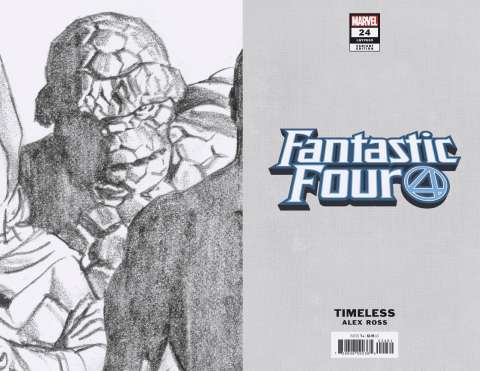 Fantastic Four #24 (Alex Ross Thing Timeless Virgin Sketch Cover)