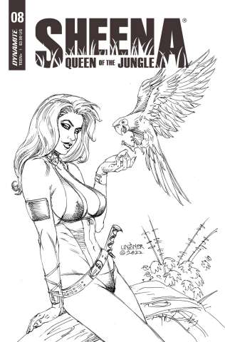 Sheena: Queen of the Jungle #8 (10 Copy Linsner B&W Cover)