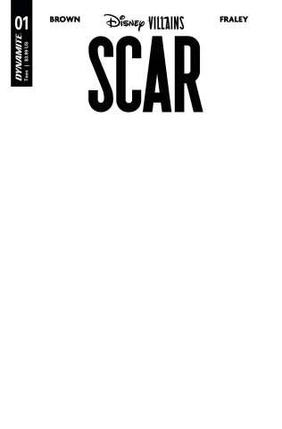 Disney Villains: Scar #1 (Blank Authentix Cover)