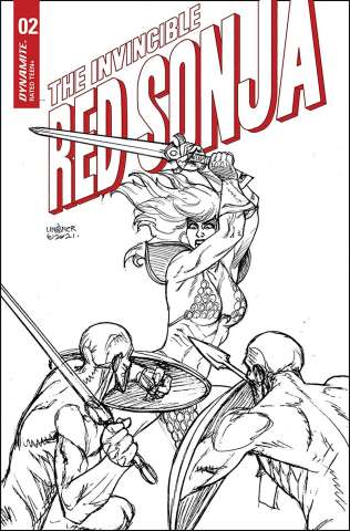 The Invincible Red Sonja #2 (25 Copy Linsner Line Art Cover)
