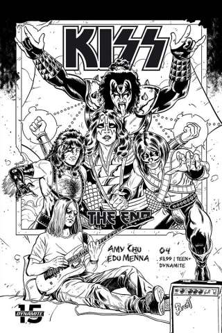 KISS: The End #4 (20 Copy Schoonover B&W Cover)