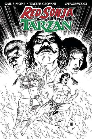 Red Sonja / Tarzan #2 (10 Copy Geovani B&W Cover)