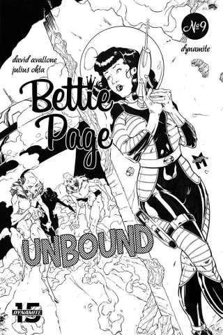 Bettie Page: Unbound #9 (11 Copy Gaudio B&W Virgin Cover)
