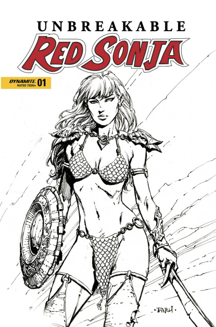 Unbreakable Red Sonja #1 (Finch B&W Cover)