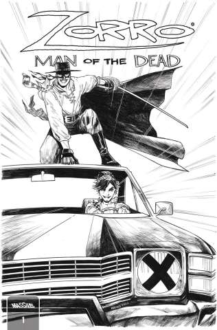 Zorro: Man of the Dead #1 (Ramos B&W Cover)