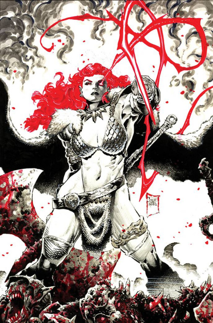 Red Sonja: Black, White, Red #1 (Tan Virgin Cover)