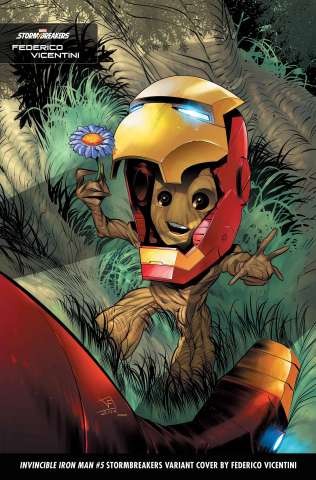 The Invincible Iron Man #5 (Vicentini Stormbreakers Cover)