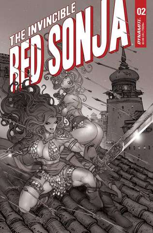 The Invincible Red Sonja #2 (7 Copy Moritat B&W Cover)