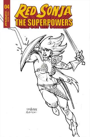 Red Sonja: The Superpowers #4 (20 Copy Linsner B&W Cover)