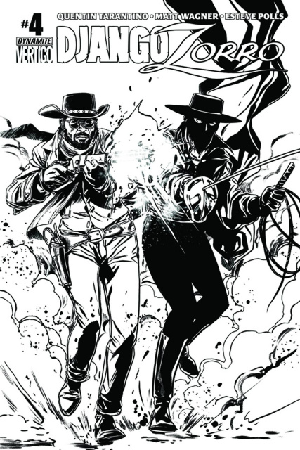 Django / Zorro #4 (15 Copy Laming B&W Cover)