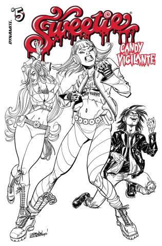 Sweetie: Candy Vigilante #5 (7 Copy Zornow Line Art Cover)