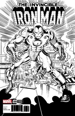 Invincible Iron Man #600 (Remastered B&W Cover)