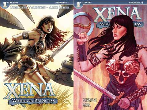 Xena: Warrior Princess #1 (Land/Frison Split Cover)