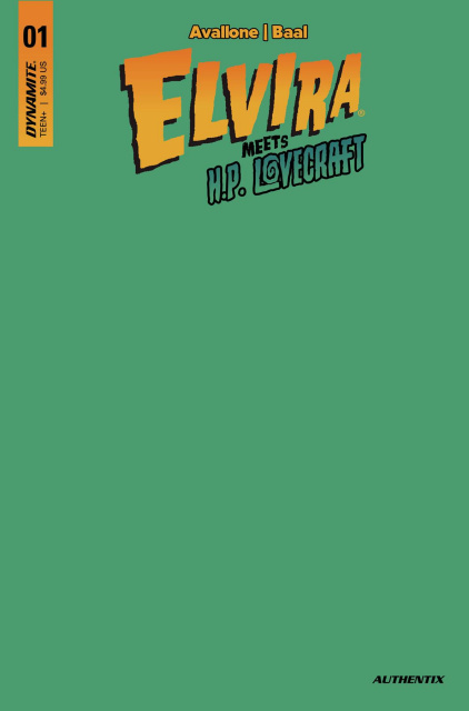 Elvira Meets H.P. Lovecraft #1 (Green Blank Authentix Cover)