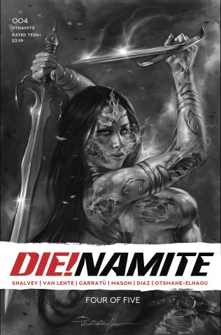 DIE!namite #4 (45 Copy Parrillo Living Dead Grayscale Cover)