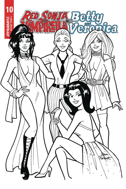Red Sonja and Vampirella Meet Betty and Veronica #10 (10 Copy Parent B&W Cover)