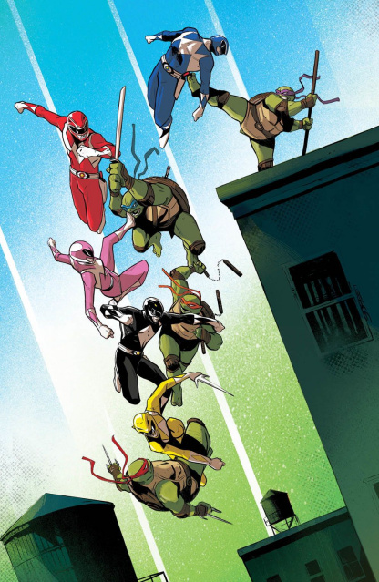 Power Rangers / Teenage Mutant Ninja Turtles #3 (Garbet Cover)