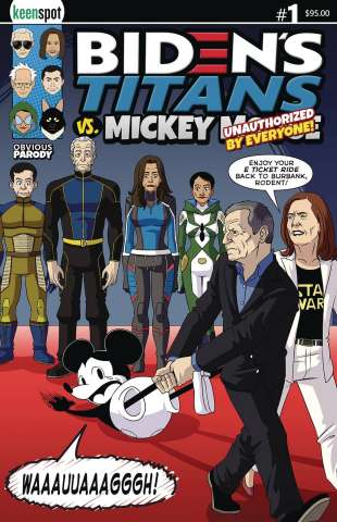 Biden's Titans vs. Mickey Mouse #1 (Ticket Cover)