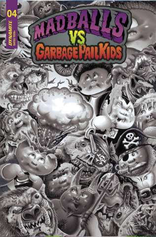 Madballs vs. Garbage Pail Kids #4 (20 Copy Simko B&W Cover)