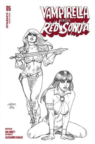 Vampirella vs. Red Sonja #5 (10 Copy Linsner Line Art Cover)