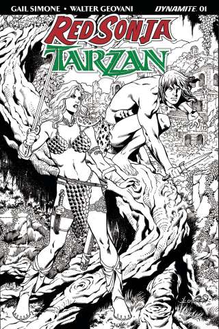 Red Sonja / Tarzan #1 (30 Copy Lopresti B&W Cover)