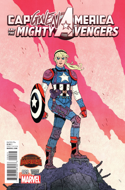 Captain America and the Mighty Avengers #9 (Capgwen America Cover)