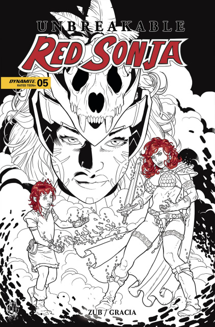 Unbreakable Red Sonja #5 (7 Copy Matteoni B&W Cover)