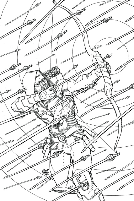 Green Arrow #48 (Adult Coloring Book Cover)