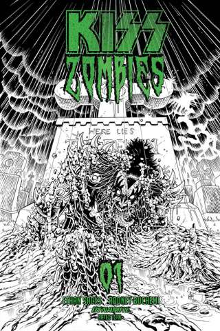KISS: Zombies #1 (11 Copy Haeser B&W Cover)