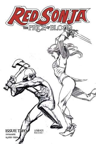 Red Sonja: The Price of Blood #2 (30 Copy Linsner B&W Cover)
