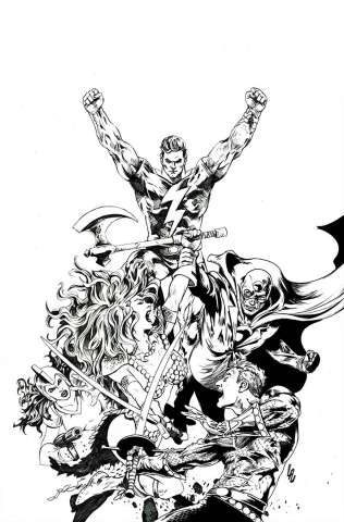 Red Sonja: The Superpowers #2 (40 Copy Lau B&W Virgin Cover)