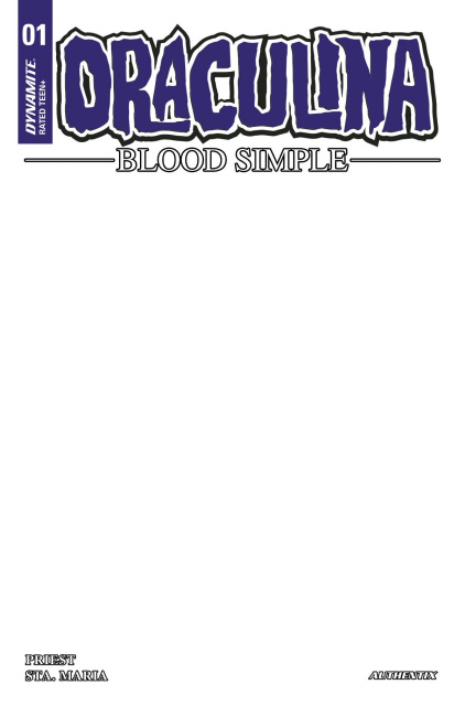 Draculina: Blood Simple #1 (White Blank Authentix Cover)