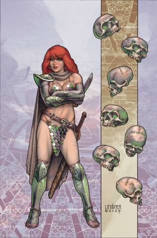 Red Sonja: Death and the Devil #4 (Linsner Metal Premium Cover)