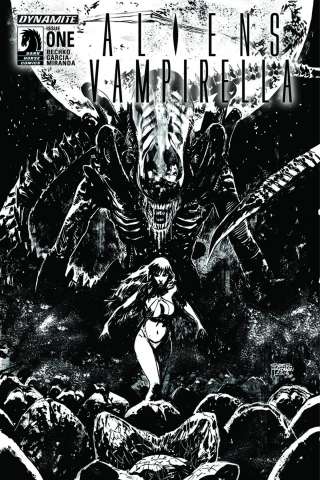 Aliens / Vampirella #1 (25 Copy Hardman B&W Cover)