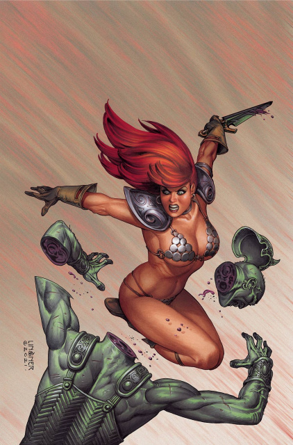 The Invincible Red Sonja #7 (Linsner Virgin Cover)