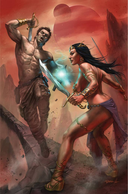 Dejah Thoris vs. John Carter Of Mars #1 (Parrillo Virgin Cover)