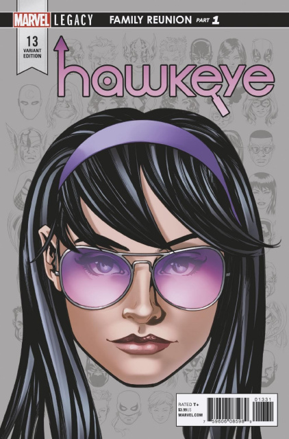 Hawkeye #13 (McKone Legacy Headshot Cover)