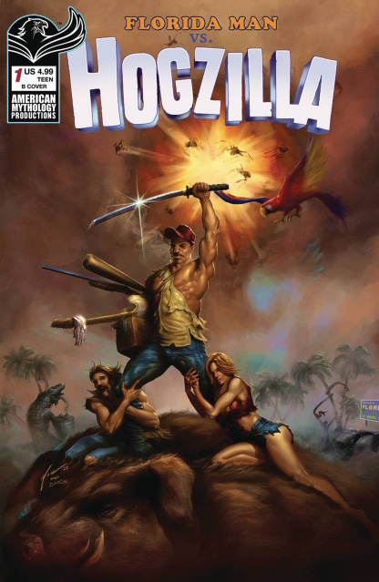 Florida Man vs. Hogzilla #1 (Homage Rogue Cover)