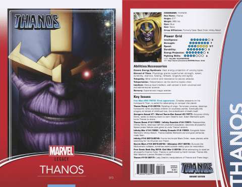 Thanos #13 (Christopher Trading Card Cover)