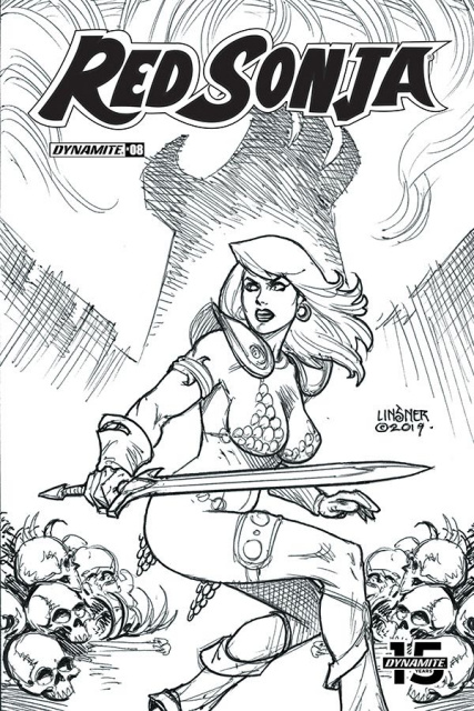 Red Sonja #8 (30 Copy Linsner B&W Cover)