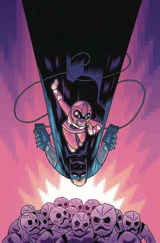 Justice League / Power Rangers #1 (Batman / Pink Ranger Cover)