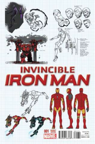 Invincible Iron Man #1 (Marquez Design Cover)